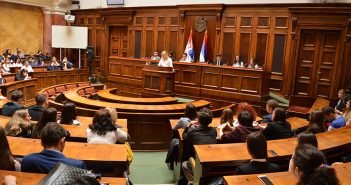 High School Students Debating Future of the EU in Serbian Parliament