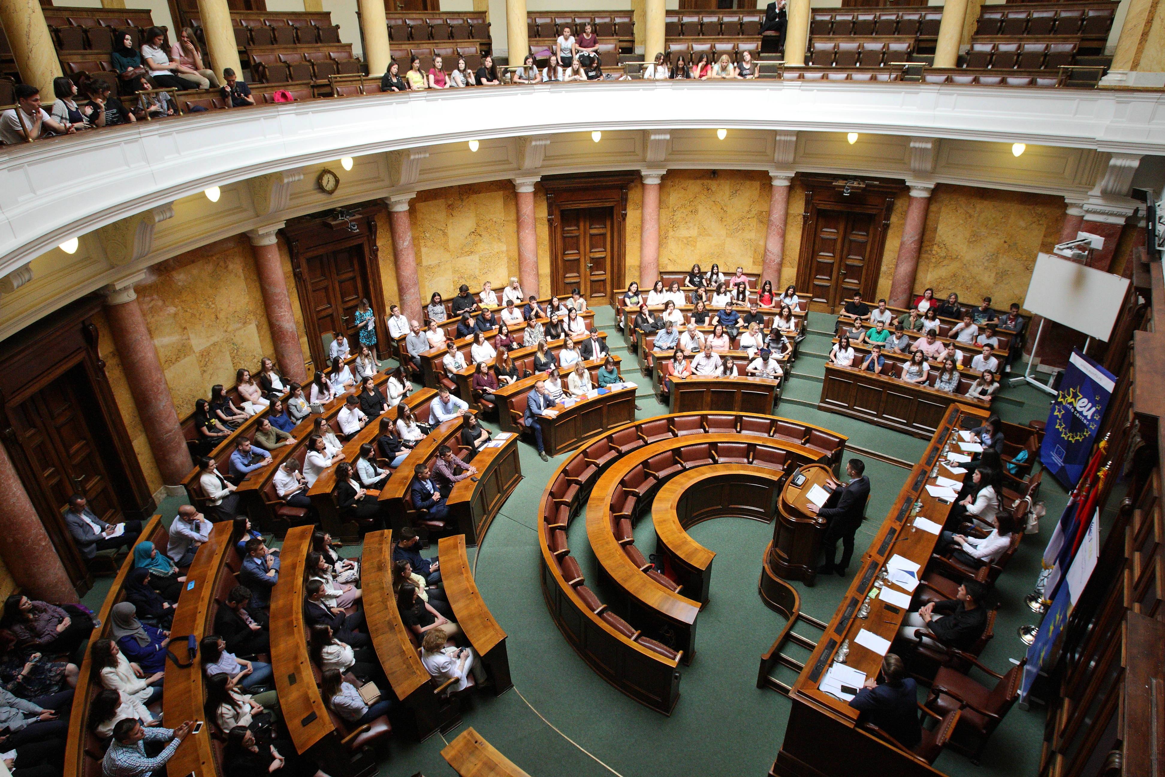 European Debate School faceoff at the National Assembly of Serbia