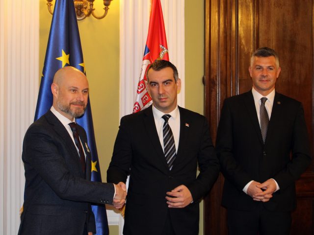 MEPs & Speaker of the National Assembly of the Republic of Serbia following the meeting in the Parliament
