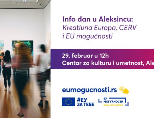 Info dan u Aleksincu: Kreativna Evropa, CERV i EU mogućnosti