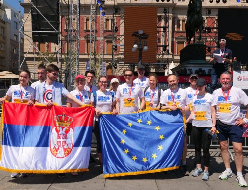 EU on the FInish Line of the 37th Belgrade Marathon