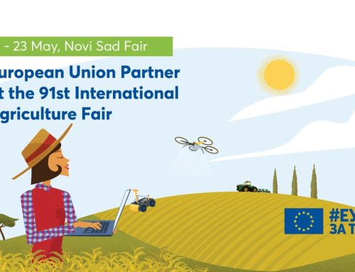 Lunch time in the EU Pavilion at the International Agricultural Fair in Novi Sad
